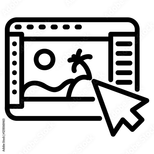 Image editing glyph icon