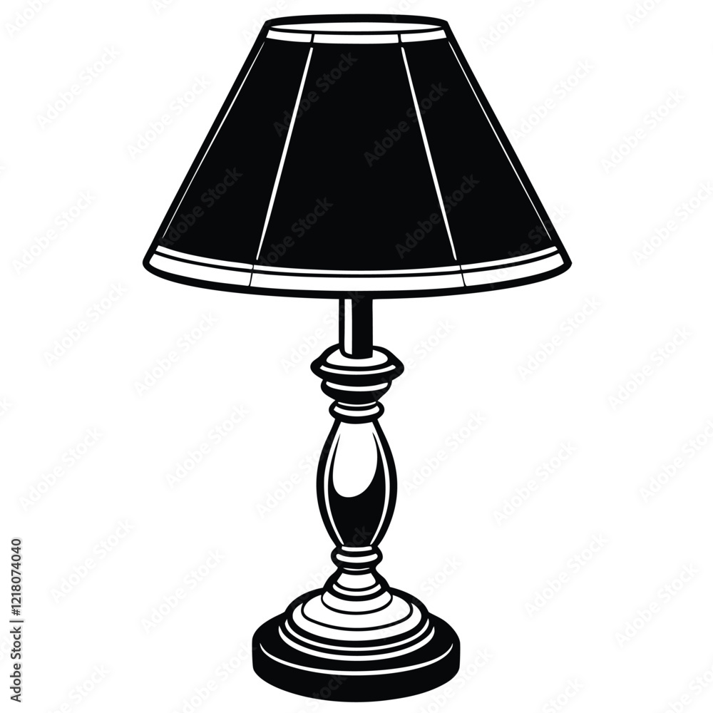 Obraz premium Table Lamp Image, Design, Art ,Isolated on white background