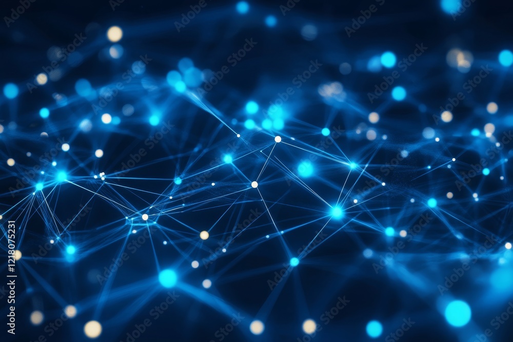 Abstract blue glowing network connection. (1) Abstract blue glowing network connection. (1)