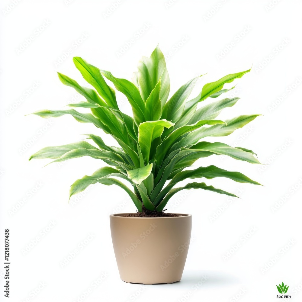 Dracaena Marginata Plant in a Beige Pot, Isolated on White Background Dracaena Marginata Plant in a Beige Pot, Isolated on White Background