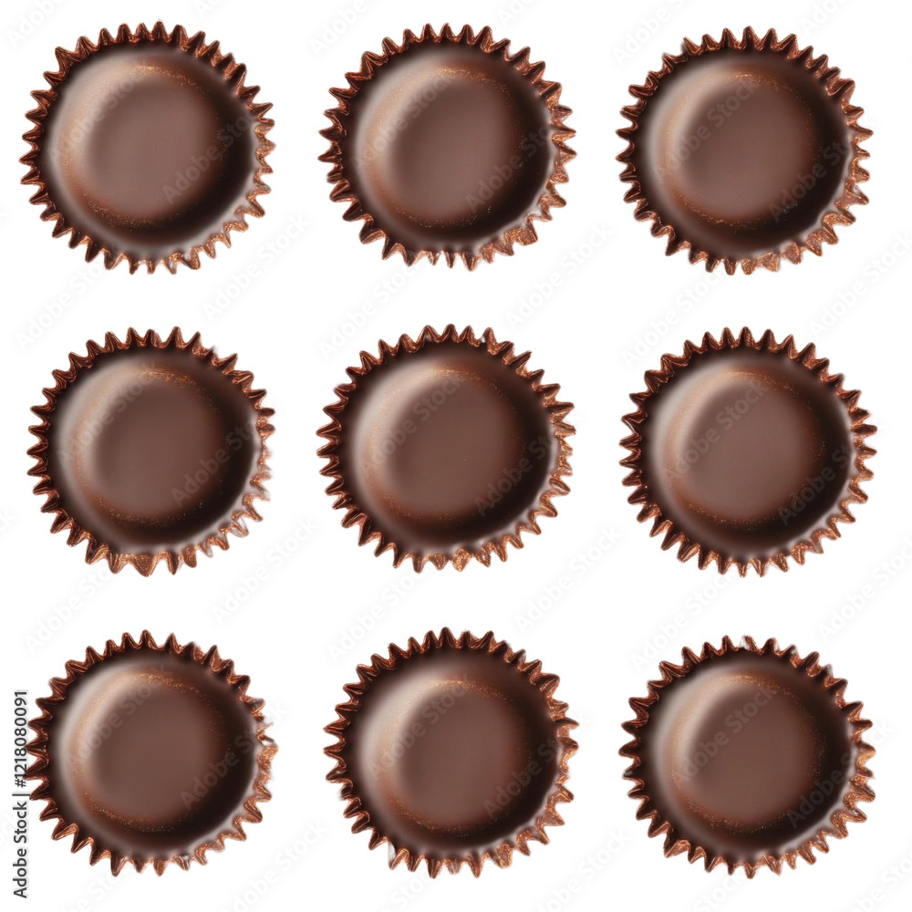 Assorted chocolate candies arranged neatly. Assorted chocolate candies arranged neatly.