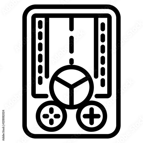 Retro game glyph icon