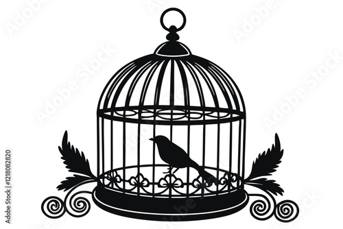 A set of antique bird cages design