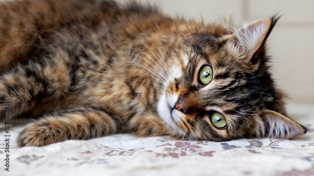 Mesmerizing Green-Eyed Stray Cat Portrait on White Bed Animal Photography Close-up Mesmerizing Green-Eyed Stray Cat Portrait on White Bed Animal Photography Close-up