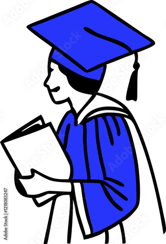 graduation svg icon