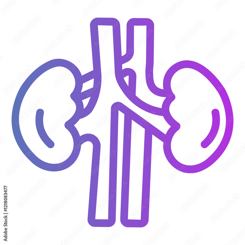 kidneys Gradient icon kidneys Gradient icon