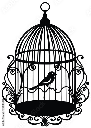 A set of antique bird cages design