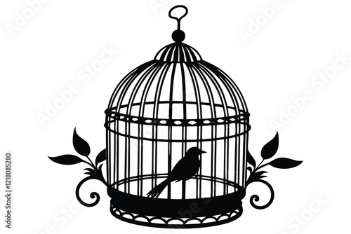 Bird Cage birdcage vintage retro silhouette