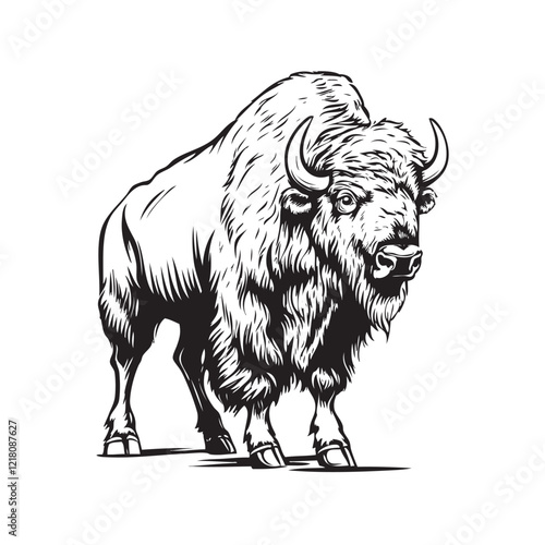 bison Illustration vector