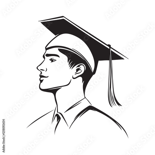 graduate with cap