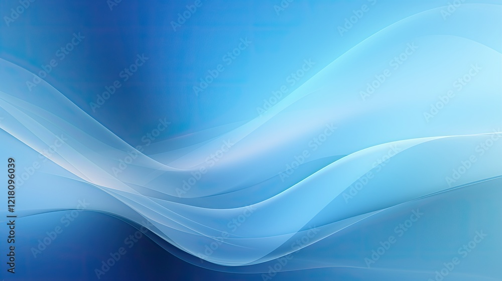 Soft blue waves create a serene and calming abstract background.