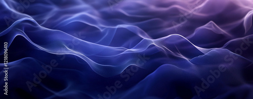 Abstract Purple and Blue Flowing Mesh Waves with Soft Textures