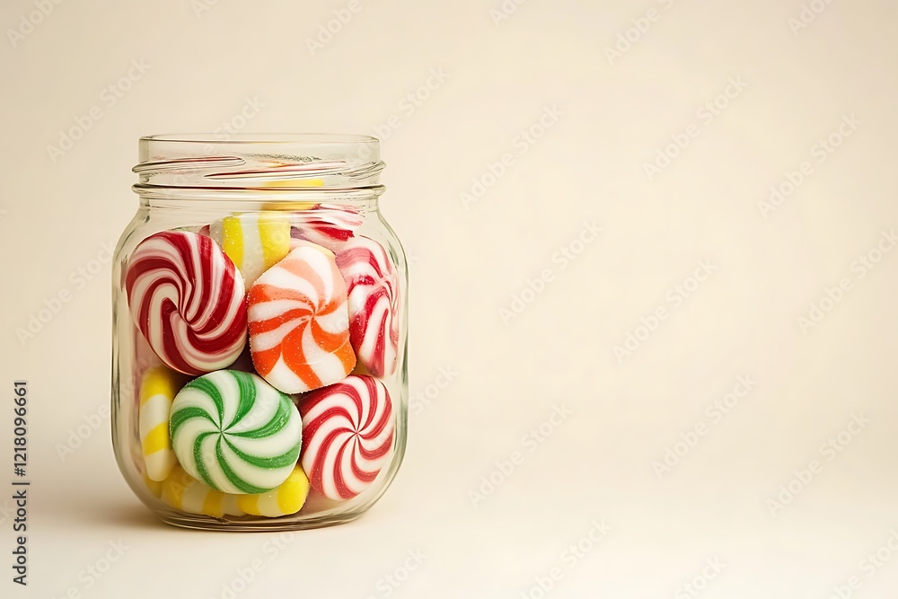 Colorful Candies in a Glass Jar Colorful Candies in a Glass Jar