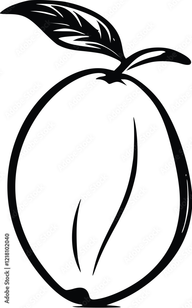 mango-silhouette-vector-art-on-white-background.eps