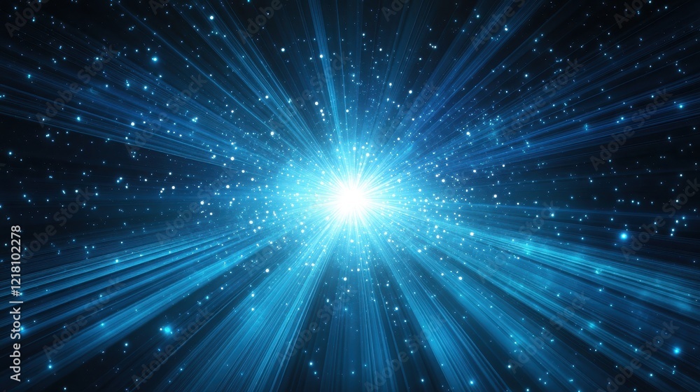 Vibrant blue abstract fractal pattern illustrating cosmic energy and movement in a deep, luminous environment Vibrant blue abstract fractal pattern illustrating cosmic energy and movement in a deep, luminous environment
