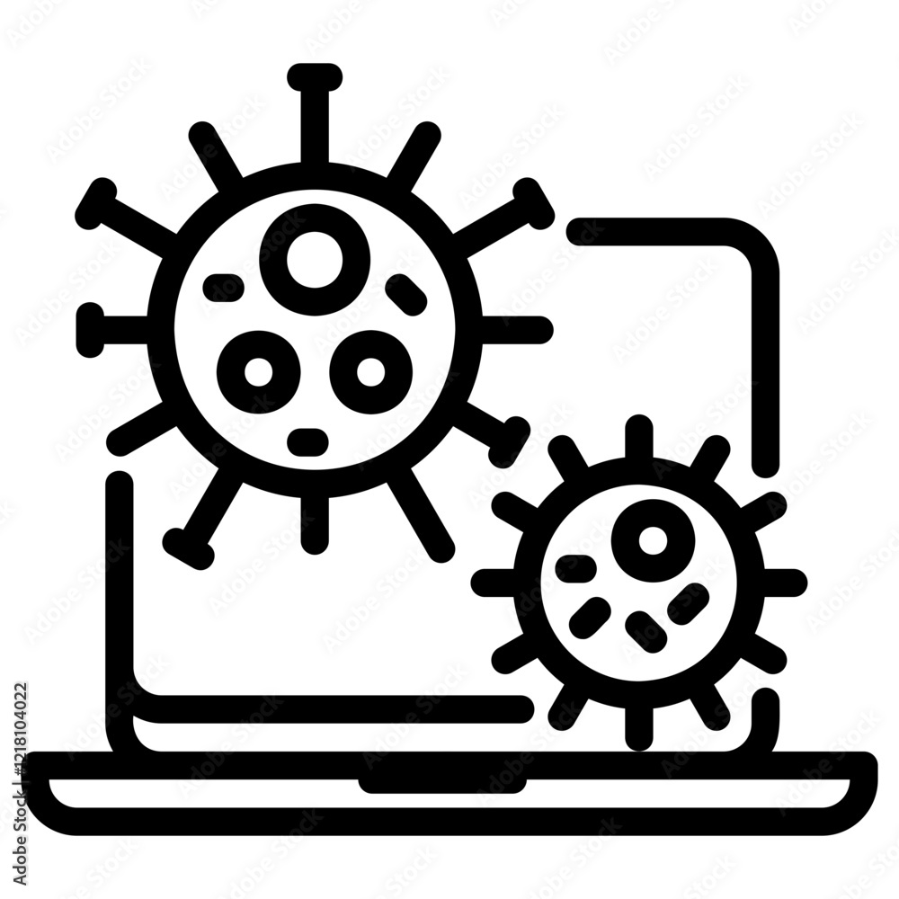 Fototapeta premium Virus glyph icon