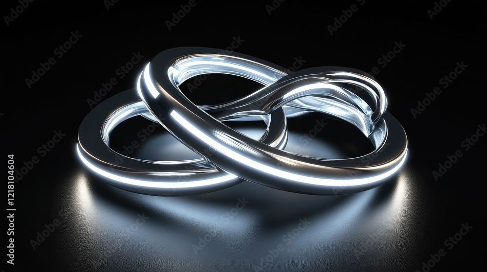 A glowing Chakram symbol in silver with soft light emanating on a simple black background for clarity and strength A glowing Chakram symbol in silver with soft light emanating on a simple black background for clarity and strength