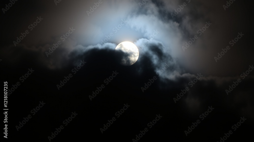 Obraz premium full moon over the clouds