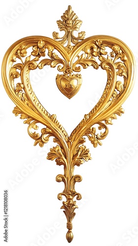 Ornament elements, vintage gold floral designs