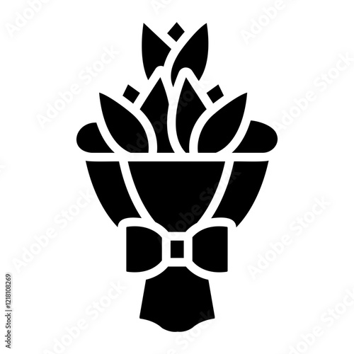 flower bouquet Solid icon