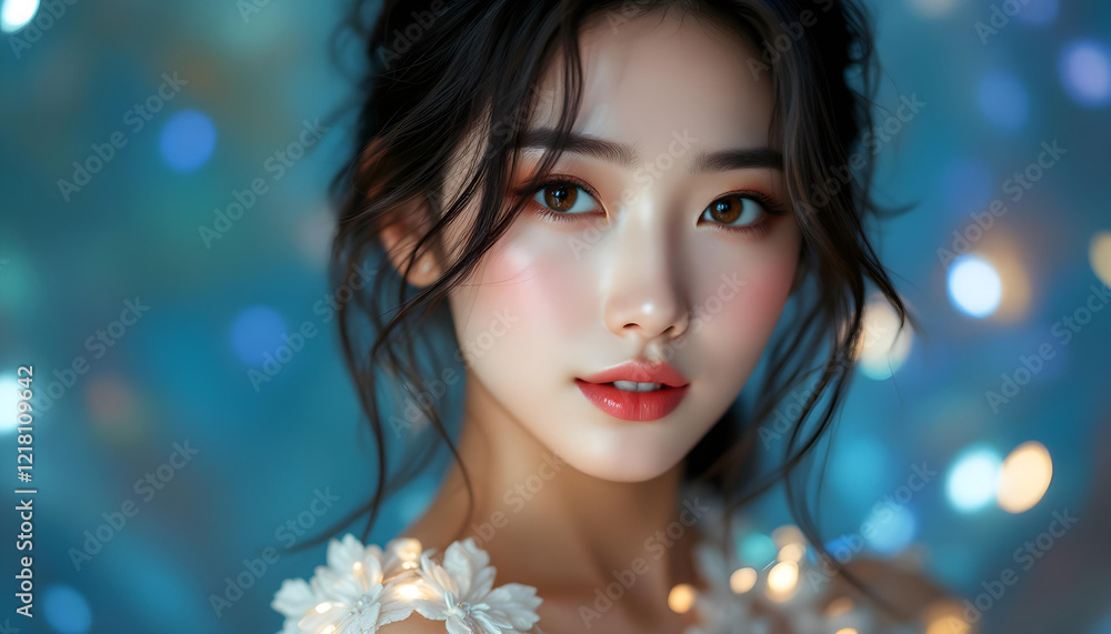 ファンタジーストーリー(ウルトラブルーの色彩を纏い、透き通るような肌を持つ女性) ファンタジーストーリー(ウルトラブルーの色彩を纏い、透き通るような肌を持つ女性)