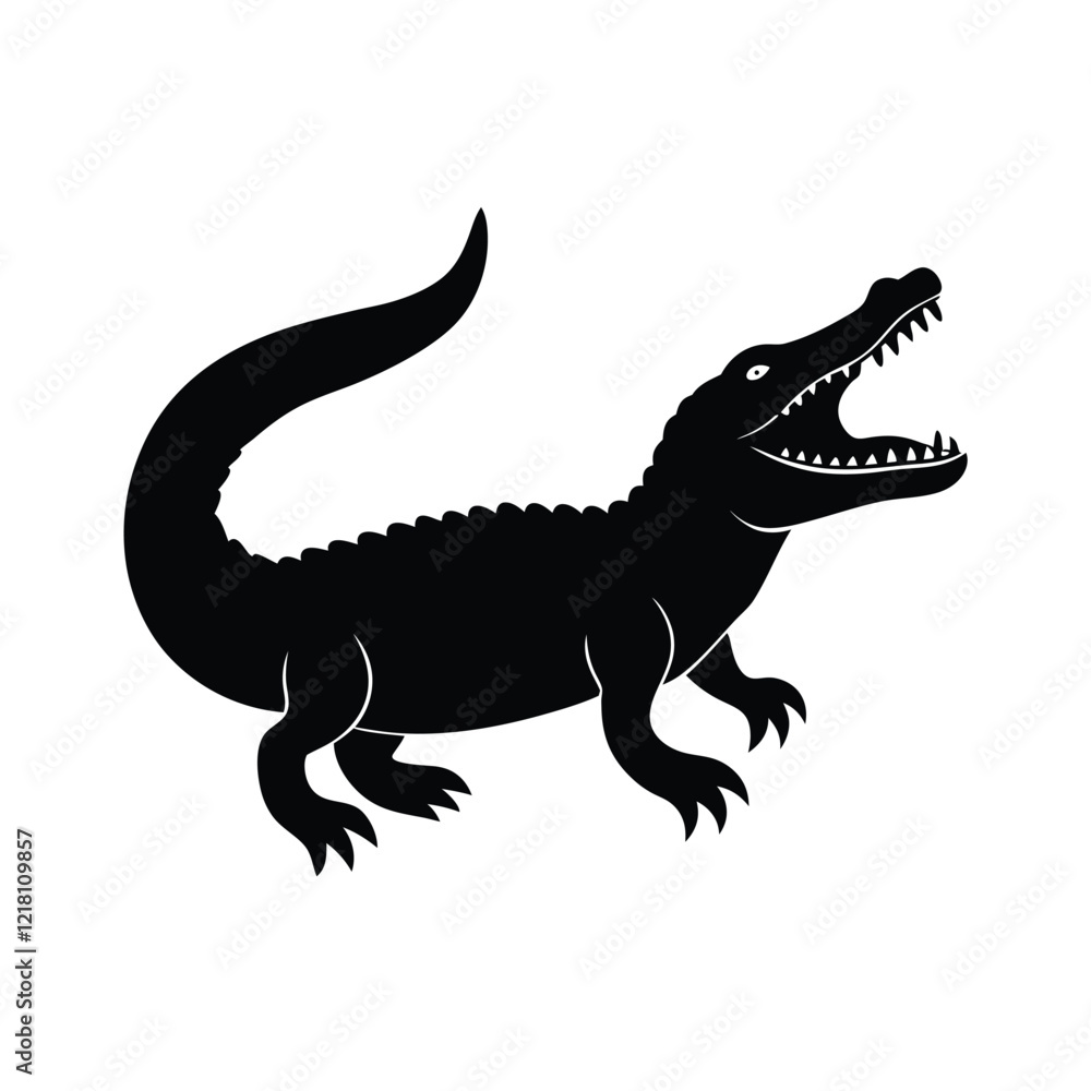 Fototapeta premium A crocodile vector illustration