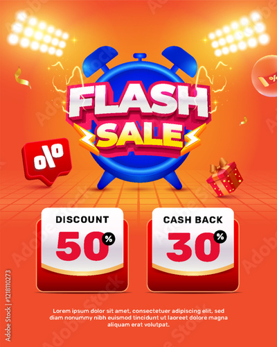 Flash sale promotion banner template