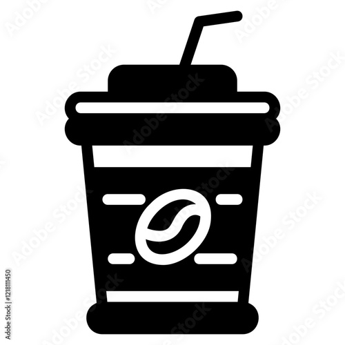 Coffee glyph icon