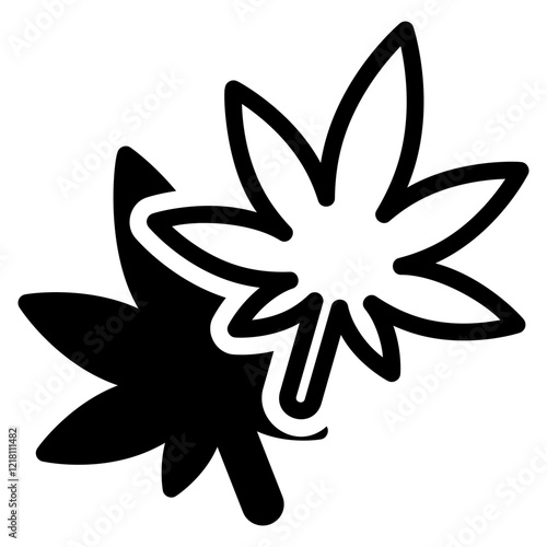 Cannabis glyph icon