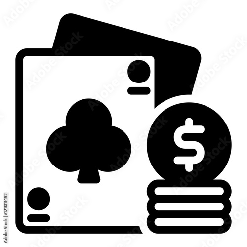 Gambling glyph icon