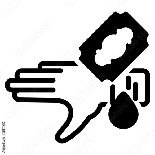 Self harm glyph icon