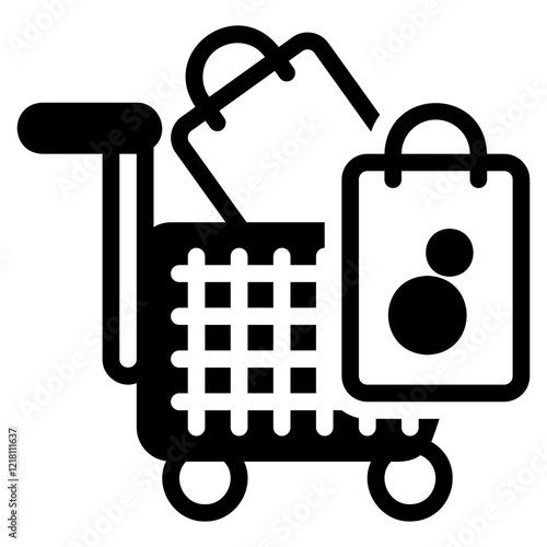 Shopping glyph icon