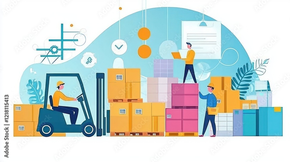 Warehouse Workers Managing Inventory Warehouse Workers Managing Inventory
