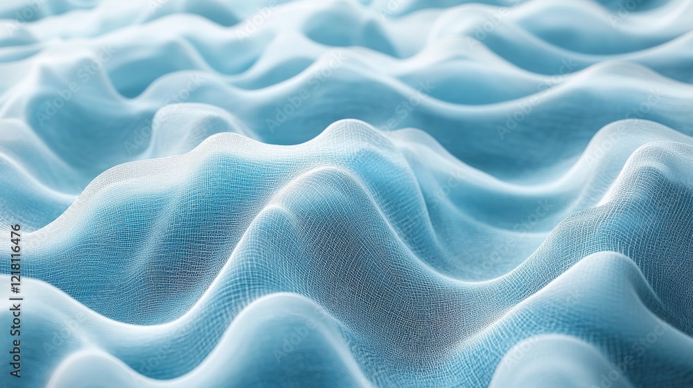 Obraz premium Abstract Blue Fabric Wave Pattern Design