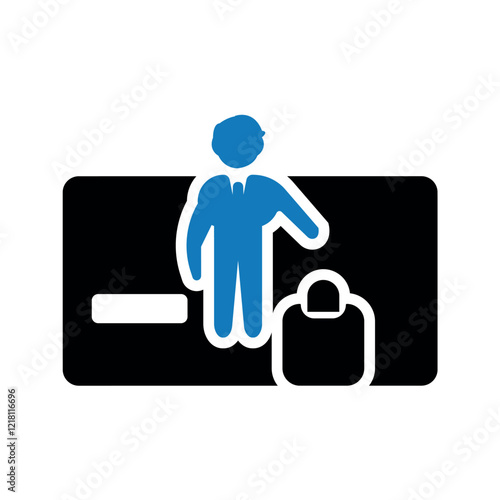 Receptionist assistant icon.
