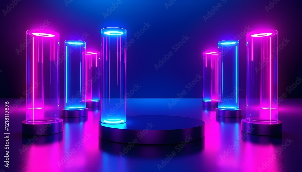 Vibrant Horizons: A Symphony of Neon and Futuristic Design Vibrant Horizons: A Symphony of Neon and Futuristic Design