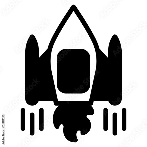 Rocket glyph icon