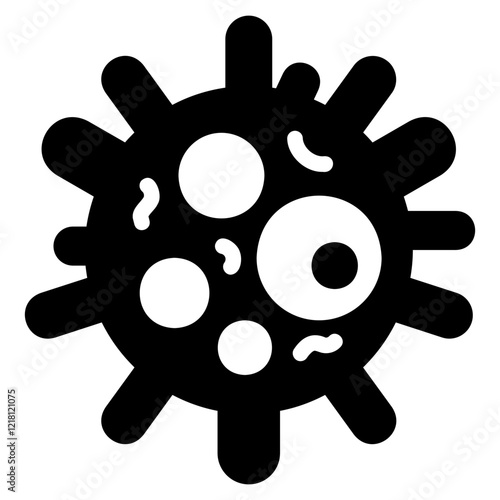 Virus glyph icon