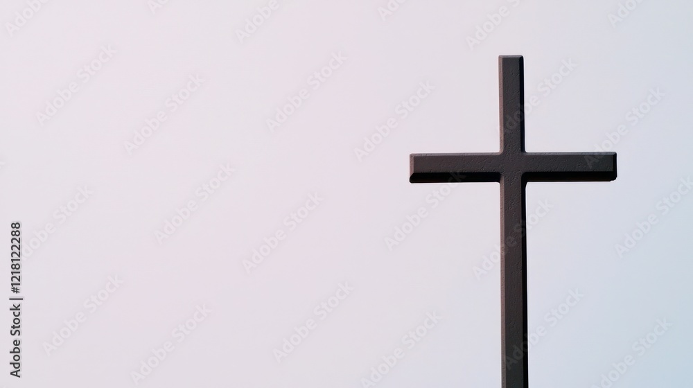 Simple Cross on Light Background Simple Cross on Light Background