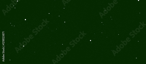 Green sky with many stars in the shape of the milky way, astronomy background, Vector illustration. landscape