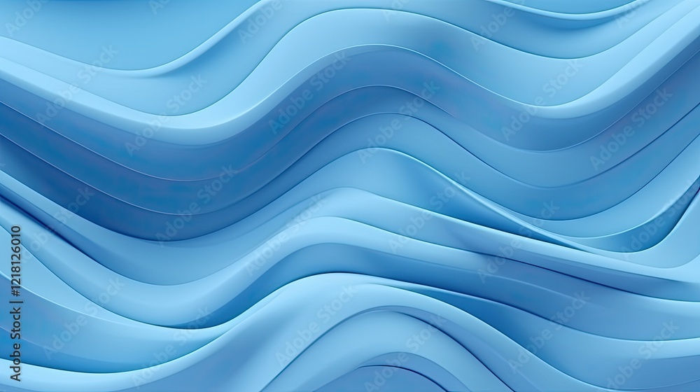Abstract design featuring smooth, flowing waves in varying shades of blue. Abstract design featuring smooth, flowing waves in varying shades of blue.