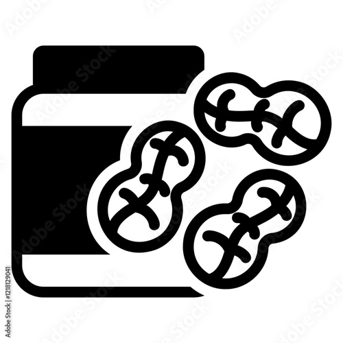 Peanut butter glyph icon