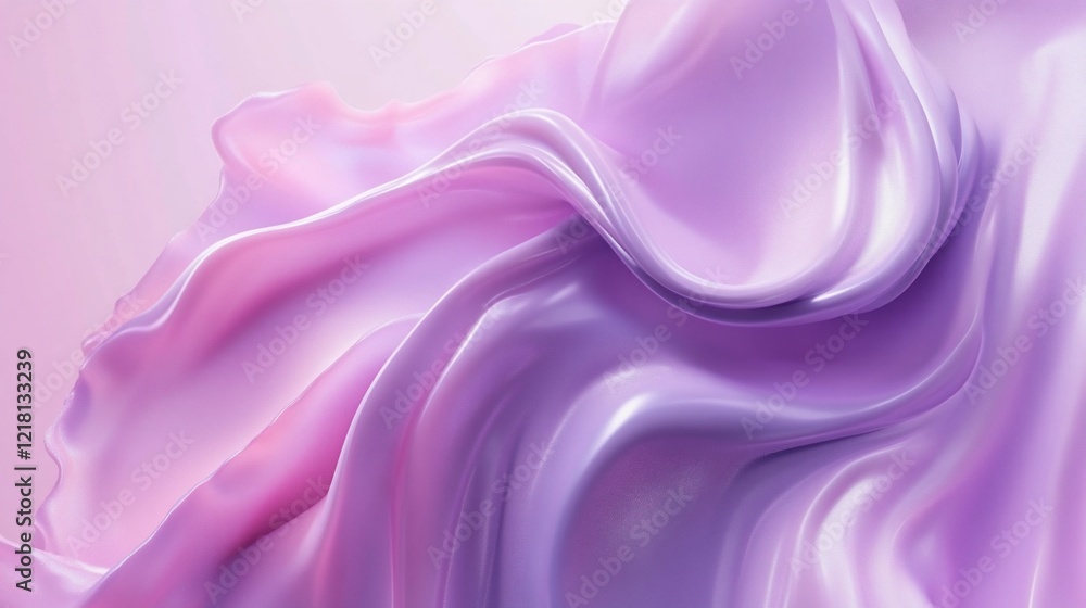 Obraz premium Lavender silk flowing, abstract background, studio, design