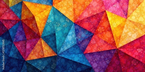 Wallpaper Mural Vibrant geometric textile prints Six colorways , crimson, coral Torontodigital.ca