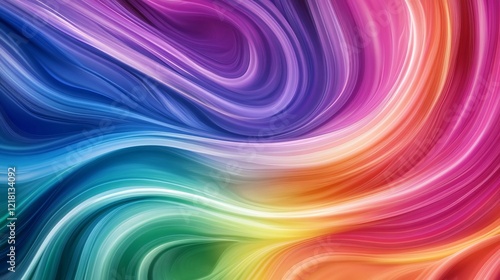 Wallpaper Mural Sweeping Waves of Rainbow Colors in a Flowing Abstract Pattern with Smooth Curves and Vibrant Gradients Creating a Dynamic Visual Energy Torontodigital.ca