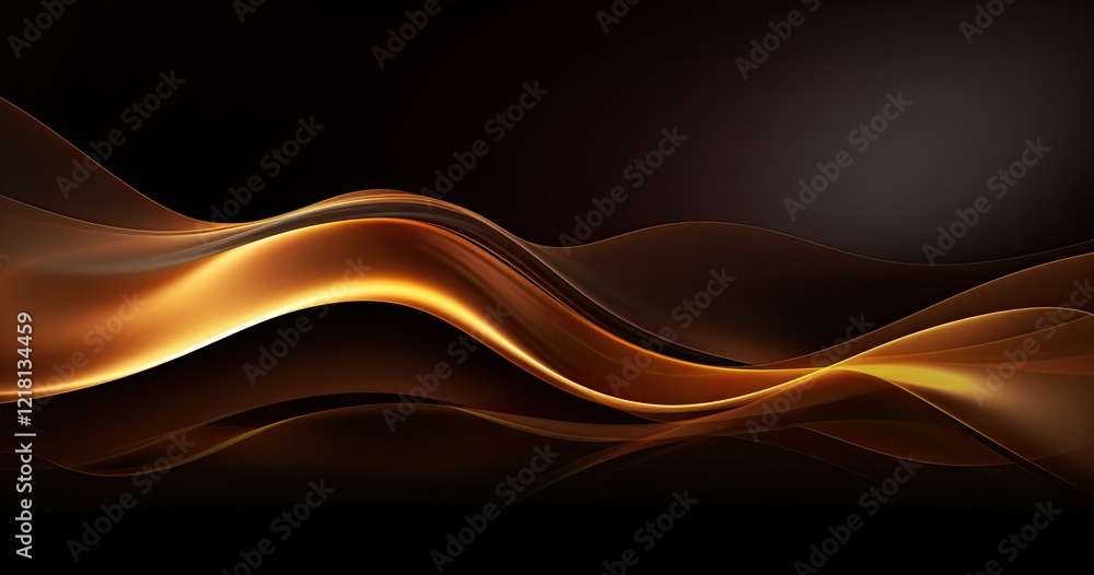 Fototapeta premium Abstract waves of warm colors creating a smooth, flowing design for visual appeal.