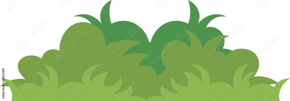 Grass Border Decoration Isolated on White Background. Vector Illustration Grass Border Decoration Isolated on White Background. Vector Illustration