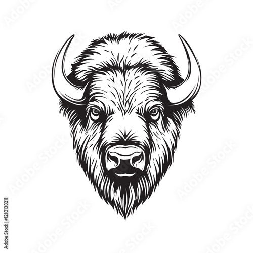 black and white bull