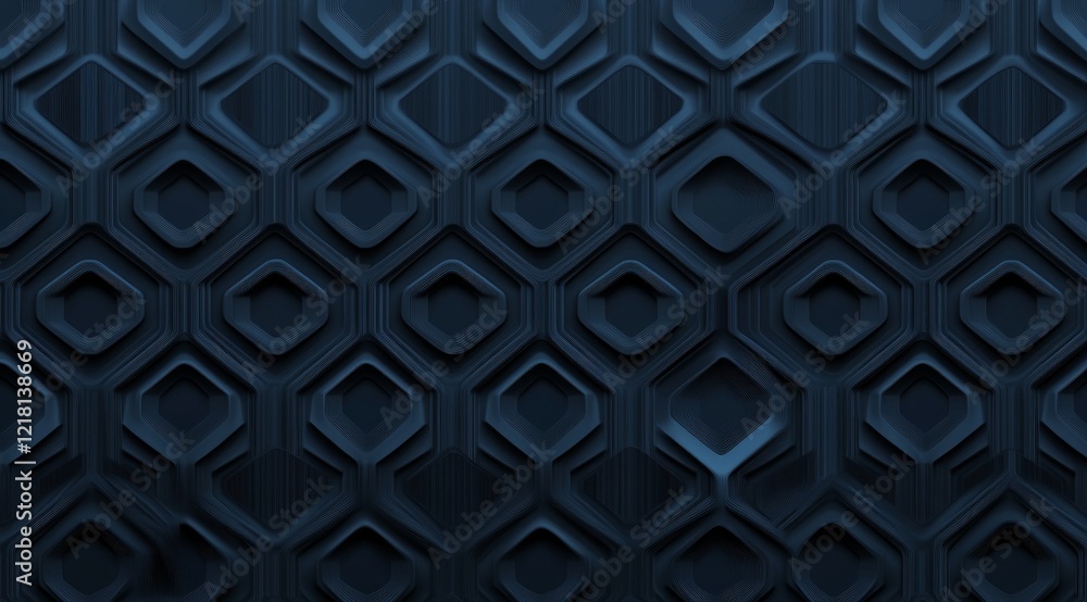 Abstract dark blue geometric hexagonal pattern background texture. Abstract dark blue geometric hexagonal pattern background texture.