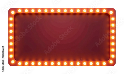 Wallpaper Mural Marquee sign with yellow lights and a red background transparent background Torontodigital.ca